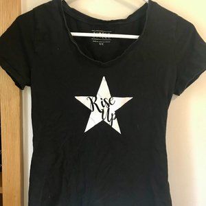 Rise Up! Hamilton Black T-Shirt Women's size small